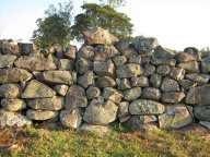 Stone wall, constructed by Indian Tradesman. Booyong