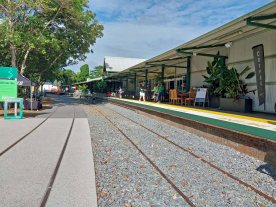 Murwillumbah Station: the rail tracks have been retained